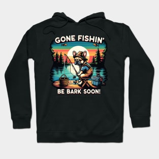 Gone Fishin Be Bark Soon French Bulldog Hoodie